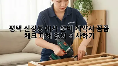 평택 신장동 이사 준비: 계약서 꼼꼼 체크, 피해 없이 이사하기